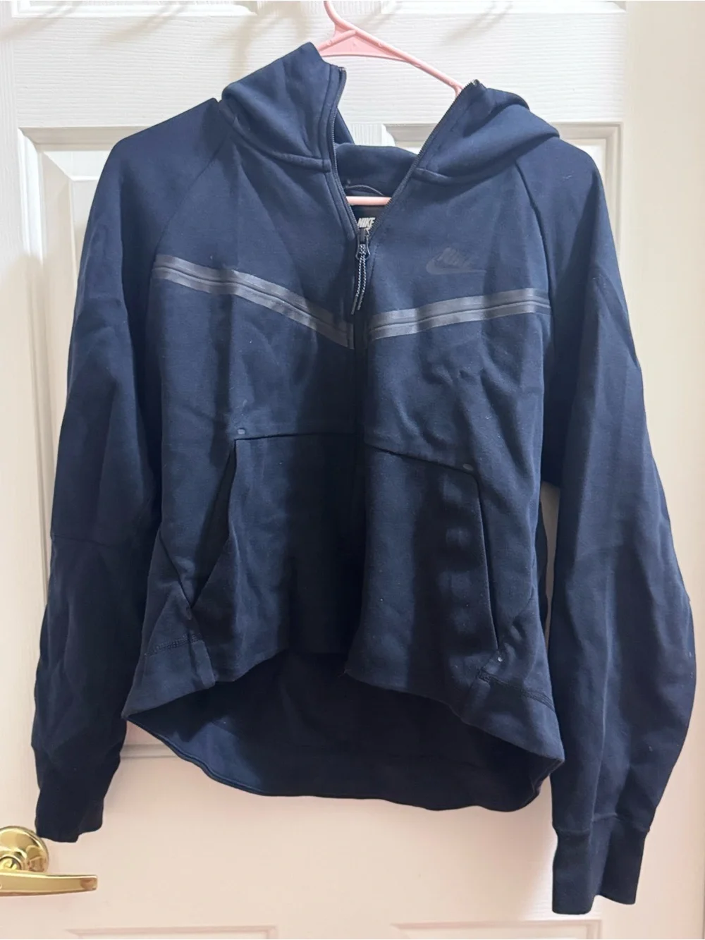 Nike Women's Dark Navy Hooded Zip Utility Jacket